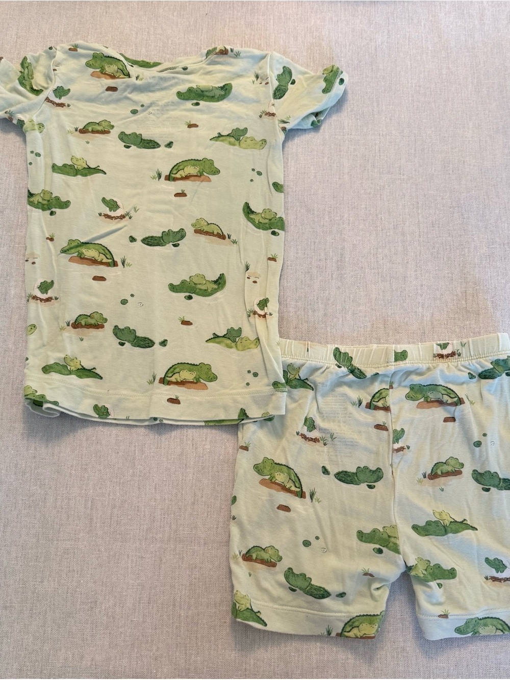 Angel Dear alligator themed pajama set